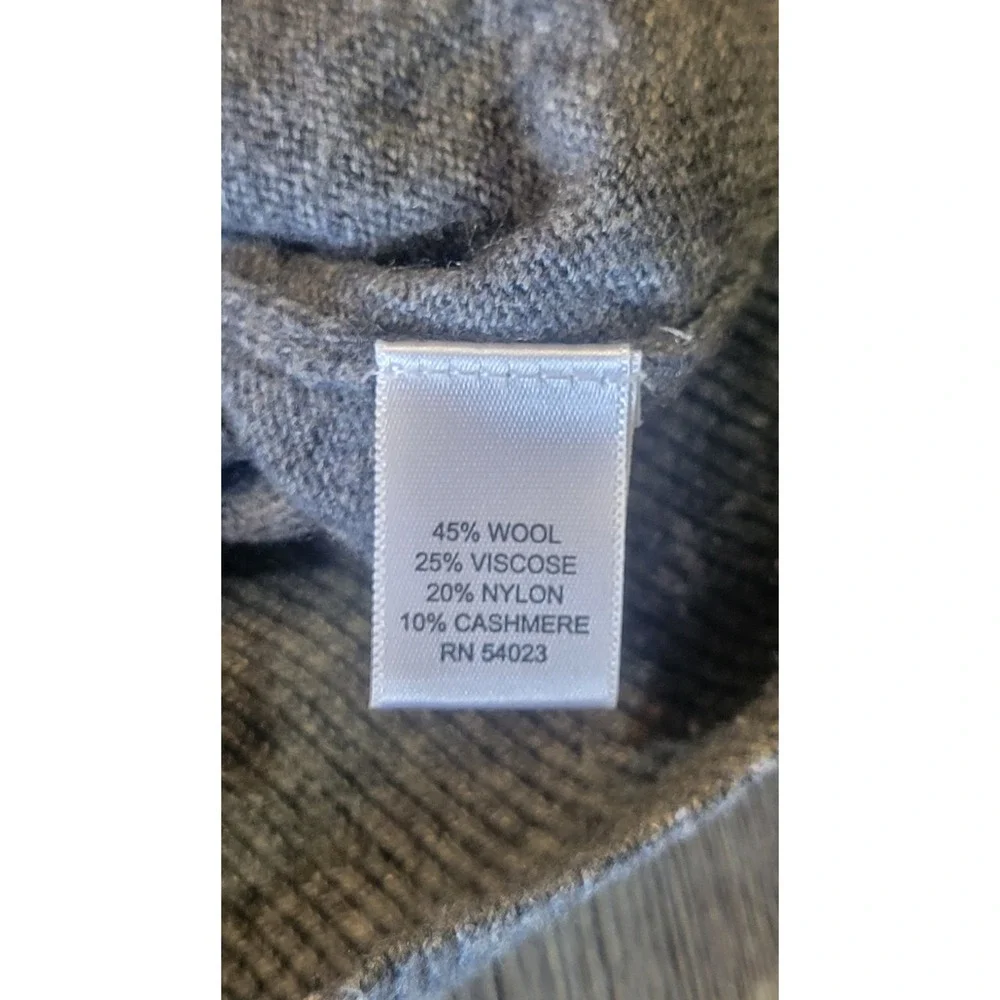Banana Republic Men's XL Wool Cashmere Blend Crewneck‎ Gray Pullover Sweater EUC